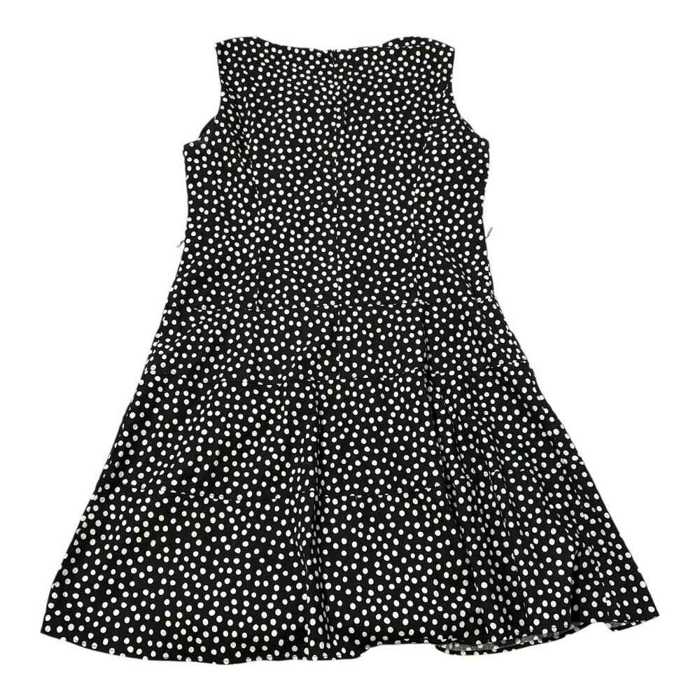 Tailored Polka Dot Dress - 14edium Sleeveless Classic Midi Fit & Flare - Picture 2 of 16